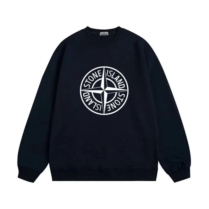 Stone Island Men's Brown Crewneck Sweatshirt with Logo Print 4