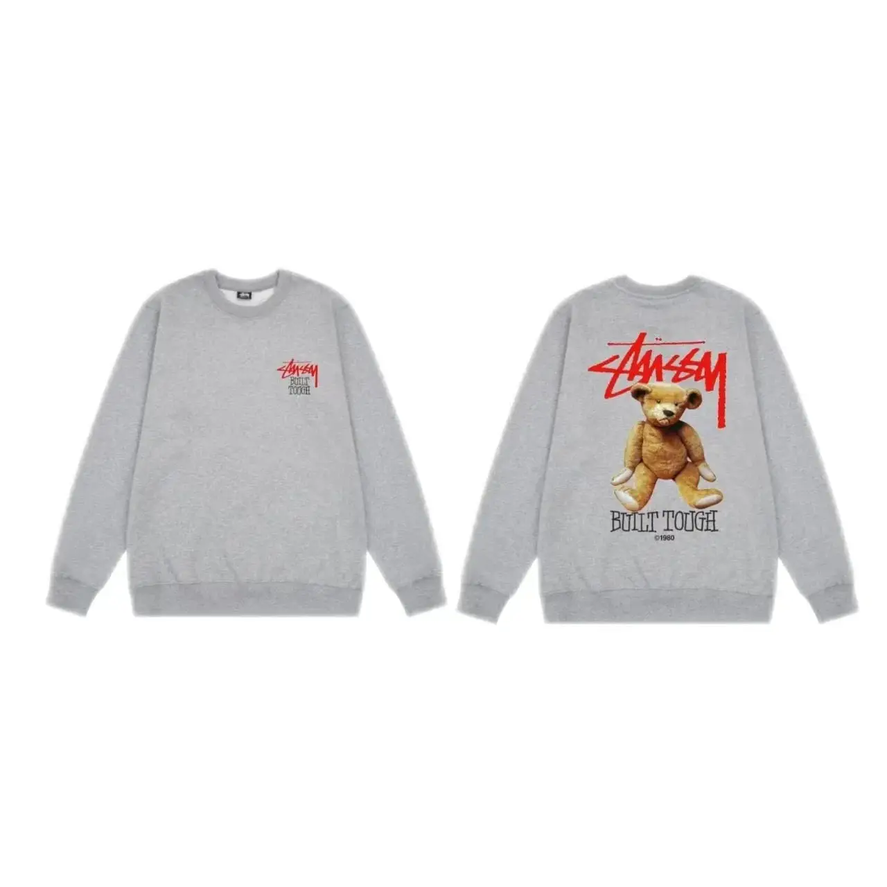 Stussy Basic Logo Crewneck Sweatshirt - Black 2
