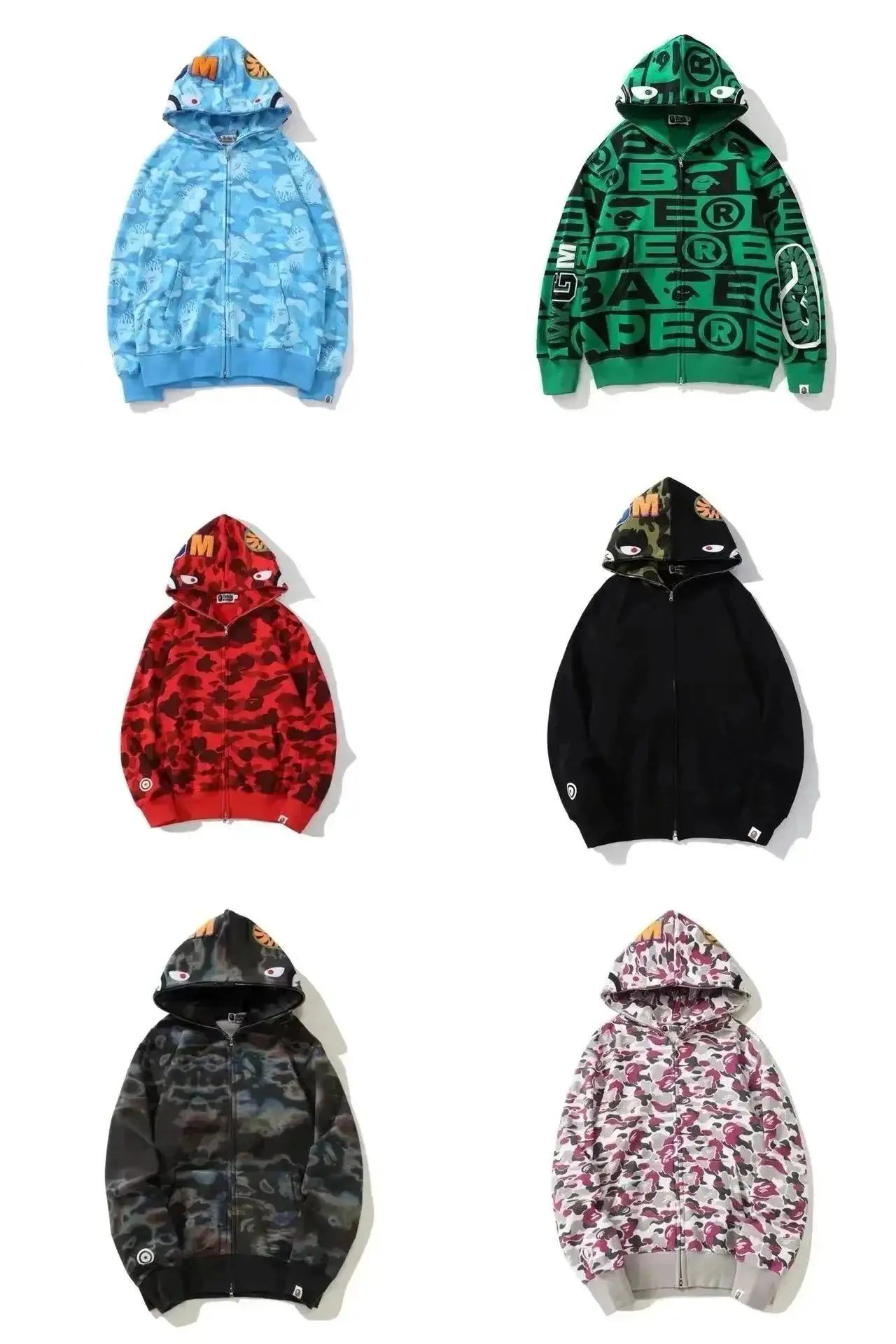 BAPE Shark Full Zip Hoodies