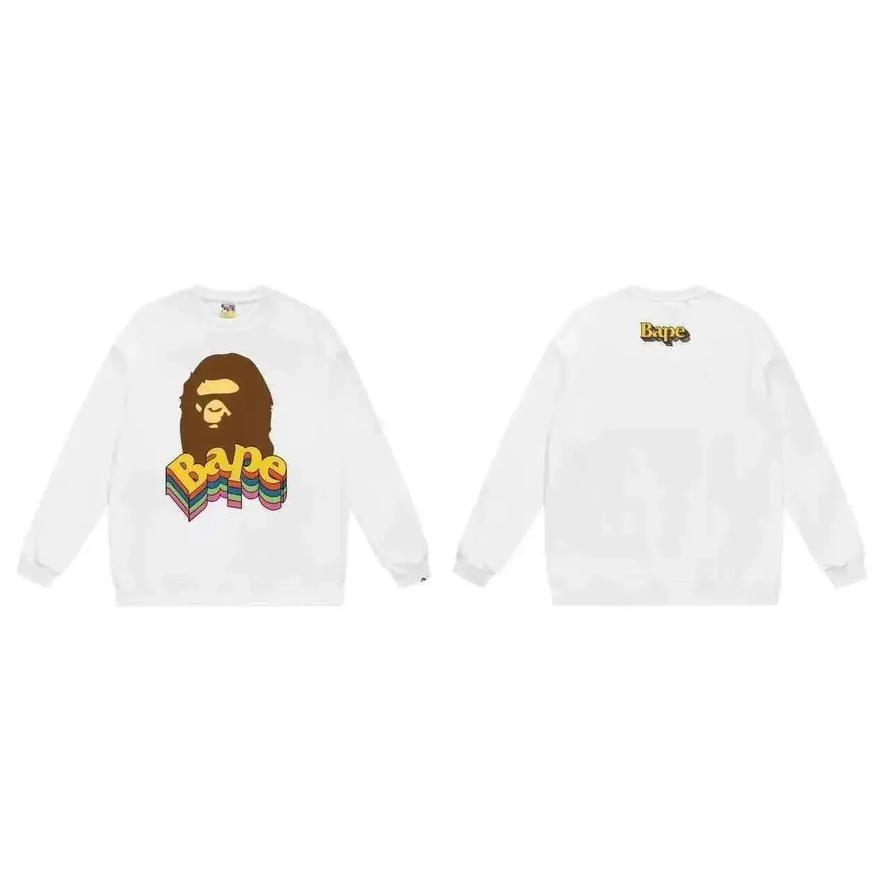 BAPE College Style Round Neck Pullover Sweatshirt 3